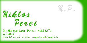 miklos perei business card